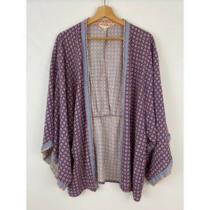 Sim and Sam Kimono Multi‎ Printed Top Size S/M